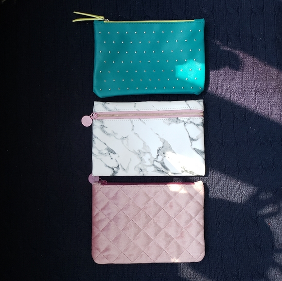 ipsy Handbags - NEW lot of 3 mini make-up bags / zip cases IPSY